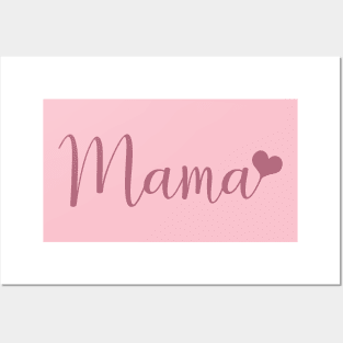 Mama with Pink Heart Posters and Art